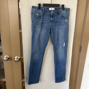Cabi Womens 10 Blue Medium Wash Slim Boyfriend Denim‎ Jeans Style# 5165